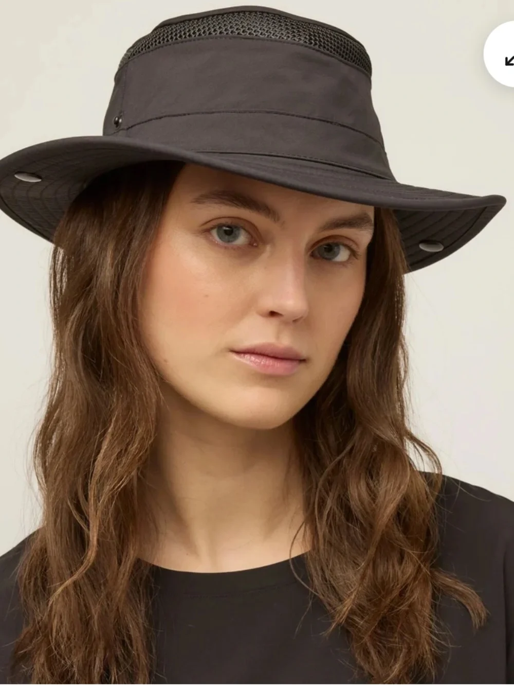 TILLEY Men's-Women’s Black Outdoor Bucket Hat with Chin Straps